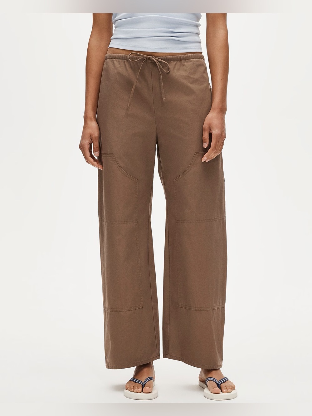 J.Crew Luna pant in cotton poplin in worn teak - Picture 2 of 10